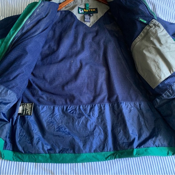 Vintage Eddie Bauer Ebtek Men's Large Gore-Tex Rain Ski Jacket Parka Hidden Hood - Picture 4 of 13